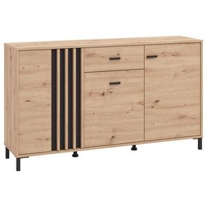 Hom`in ŠIROKÁ KOMODA, čierna, dub artisan, 157/90/40 cm vyobraziť