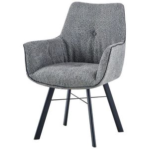 Kayoom STOLIČKA S PODRÚČKAMI, železo, sivá vyobraziť