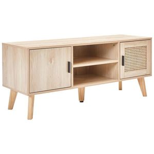 PBJ NÍZKA KOMODA, borovica, ratan, prírodná farba, 120/50/40 cm vyobraziť