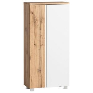 Held STREDNE VYSOKÁ SKRINKA, biela, dub wotan, 65/130/35 cm vyobraziť