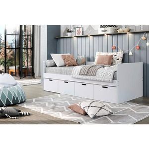 MID.YOU POSTEĽ S ÚLOŽNÝM PRIESTOROM, 90/200 cm biela vyobraziť