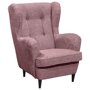 MID.YOU KRESLO UŠIAK, textil, kompozitné drevo, ružová vyobraziť