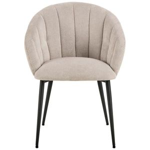 MID.YOU STOLIČKA S PODRÚČKAMI, oceľ, čierna, béžová vyobraziť