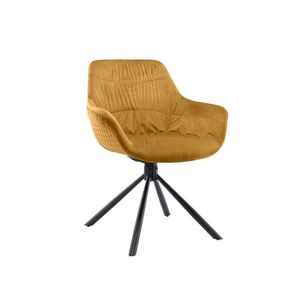 Livetastic STOLIČKA S PODRÚČKAMI, zamat, horčicovožltá vyobraziť