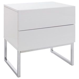 NOČNÝ STOLÍK, biela s vysokým leskom, 50/50/40 cm vyobraziť
