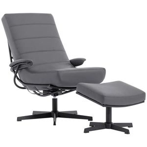 Livetastic RELAXAČNÉ KRESLO S PODNOŽKOU, textil, sivá vyobraziť