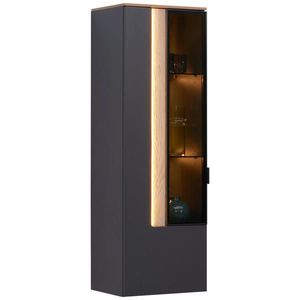 Dieter Knoll ZÁVESNÁ VITRÍNA, antracitová, farba duba, 45, 6/139, 4/36 cm vyobraziť