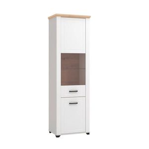 Landscape VITRÍNA, biela, dub artisan, 61/194/41 cm vyobraziť