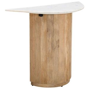 Livetastic KONZOLOVÝ STOLÍK, prírodná farba, biela, drevo, kameň, 100/76/40 cm vyobraziť