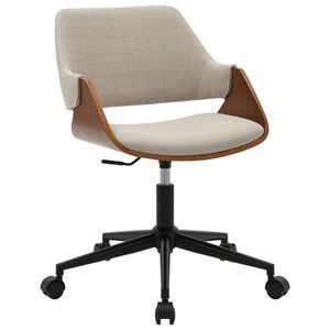 MID.YOU OTOČNÁ STOLIČKA, vzhľad ľanu, béžová, farba vlašského orecha vyobraziť