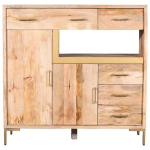 MID.YOU VYSOKÁ KOMODA, mangové drevo, 135/132/40 cm vyobraziť