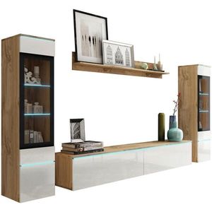 P & B OBÝVACIA STENA, dub wotan, biela s vysokým leskom vyobraziť