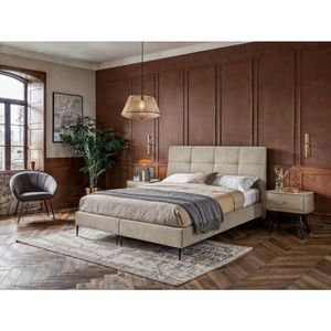 MID.YOU BOXSPRINGOVÁ POSTEĽ, 180/200 cm, krémová vyobraziť