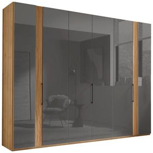 Dieter Knoll SKRIŇA S OTOČNÝMI DVERAMI, dub, dub bianco, lávovosivá, 300/216/58 cm vyobraziť