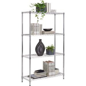 Carryhome REGÁL, chrómová, oceľ, 91/150/35, 5 cm vyobraziť