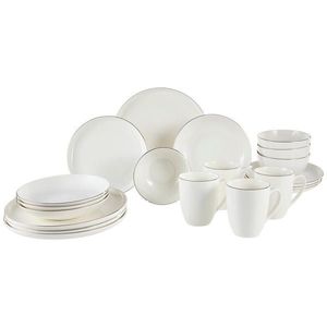 Novel KOMBINOVANÝ SERVIS 20-dielne, nový kostný porcelán (new bone china) keramika vyobraziť