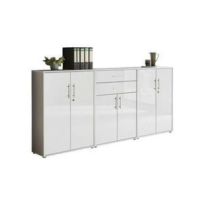 MID.YOU SKRINKA NA DOKUMENTY, sivá, biela s vysokým leskom, 253, 2/113, 6/33 cm vyobraziť