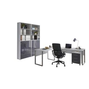 MID.YOU KANCELÁRIA, sivá, antracitová s vysokým leskom, vyobraziť