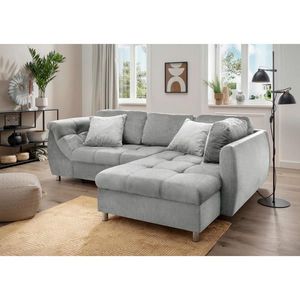 Livetastic ROHOVÁ SEDACIA SÚPRAVA, textil, strieborná vyobraziť