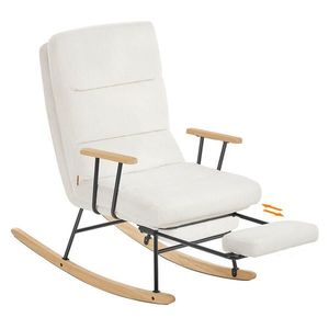 STOLIČKA S PRUŽNÝM PODNOŽÍM, kov, textil, kompozitné drevo, krémová vyobraziť