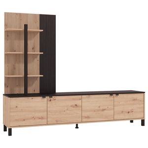 Hom`in OBÝVACIA STENA, čierna, dub artisan vyobraziť