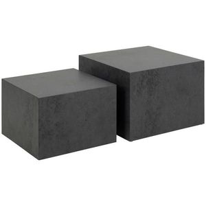 SADA KONFERENČNÝCH STOLÍKOV, čierna, kompozitné drevo, 50/58/50/58/33/40 cm vyobraziť