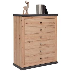 Hom`in KOMODA, tmavosivá, dub artisan, 95/115/43 cm vyobraziť