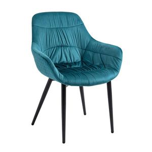 Livetastic STOLIČKA S PODRÚČKAMI, zamat, tyrkysová vyobraziť