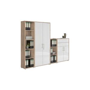 MID.YOU SKRINKA NA DOKUMENTY, dub sonoma, biela s vysokým leskom, 257/185, 6/33 cm vyobraziť