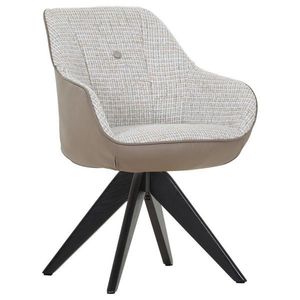 Novel STOLIČKA S PODRÚČKAMI, ženilka, vzhľad kože, čierna, taupe, béžová vyobraziť