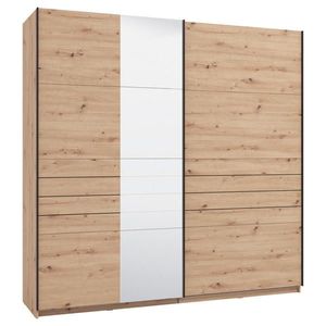 Xora SKRIŇA S POS. DVER. – HOR.VED, dub artisan, 220/217, 5/61 cm vyobraziť