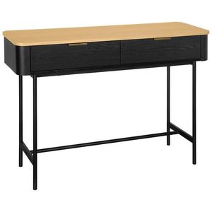 Xora KONZOLOVÝ STOLÍK, čierna, farba duba, kov, kompozitné drevo, 110/35/78 cm vyobraziť