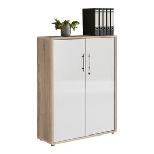 MID.YOU SKRINKA NA DOKUMENTY, dub sonoma, biela s vysokým leskom, 84, 4/113, 6/33 cm vyobraziť