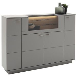 MID.YOU VYSOKÁ KOMODA, sivá, farba duba, 160/113/38 cm vyobraziť