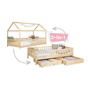 MID.YOU POSTEĽ S ÚLOŽNÝM PRIESTOROM, 140/200 cm prírodná farba vyobraziť