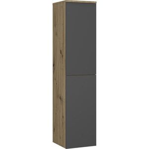 Stylife STREDNE VYSOKÁ SKRINKA, antracitová, farba duba, 30/132/32 cm vyobraziť