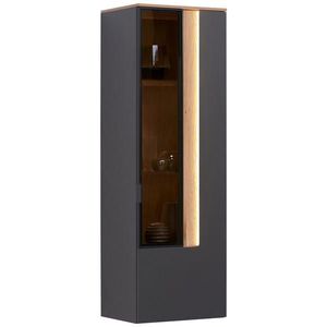 Dieter Knoll ZÁVESNÁ VITRÍNA, antracitová, farba duba, 45, 6/139, 4/36 cm vyobraziť