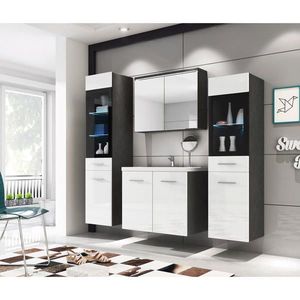 P & B KÚPEĽŇA antracitová, biela s vysokým leskom vyobraziť