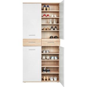 Xora SKRINKA NA TOPÁNKY, biela, farba duba, 90/195/35 cm vyobraziť