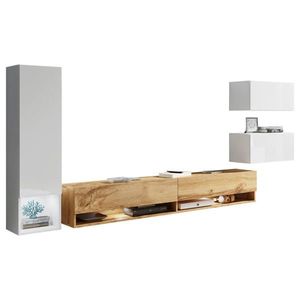 P & B OBÝVACIA STENA, dub wotan, biela s vysokým leskom vyobraziť