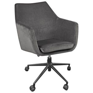 Carryhome OTOČNÁ STOLIČKA, velúr, čierna, tmavosivá vyobraziť