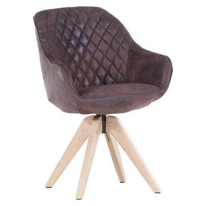 Landscape STOLIČKA S PODRÚČKAMI, mikrovlákno, farba duba, tmavohnedá vyobraziť