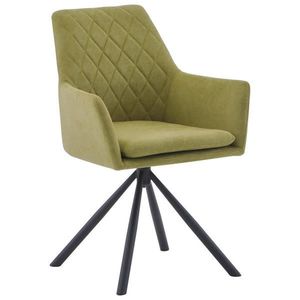 Hom`in STOLIČKA S PODRÚČKAMI, železo, tkaná textília, zelená, čierna vyobraziť