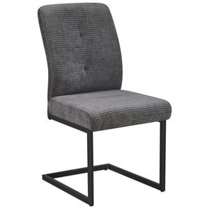 MID.YOU STOLIČKA S PRUŽNÝM PODNOŽÍM, kord, sivá, čierna vyobraziť