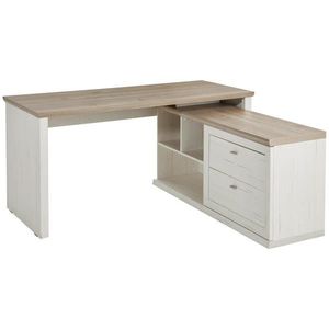 Hom`in ROHOVÝ PÍSACÍ STÔL, sivá, biela, 160/145, 3/76 cm vyobraziť