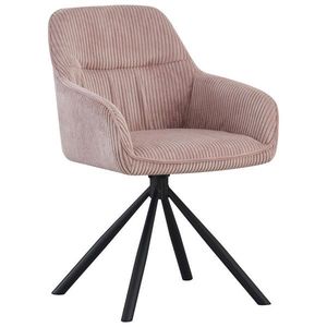 Carryhome STOLIČKA S PODRÚČKAMI, železo, kord, ružová, čierna vyobraziť