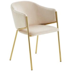 Livetastic STOLIČKA S PODRÚČKAMI, železo, zamat, taupe, zlatá vyobraziť