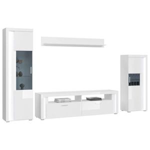 MID.YOU OBÝVACIA STENA, biela s vysokým leskom vyobraziť