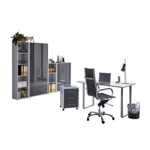 MID.YOU KANCELÁRIA, sivá, antracitová s vysokým leskom, vyobraziť