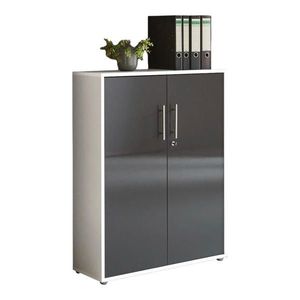 MID.YOU SKRINKA NA DOKUMENTY, biela, antracitová s vysokým leskom, 84, 4/113, 6/33 cm vyobraziť